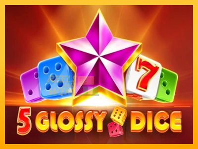 Fíor spleodar i meaisín sliotán 5 Glossy Dice